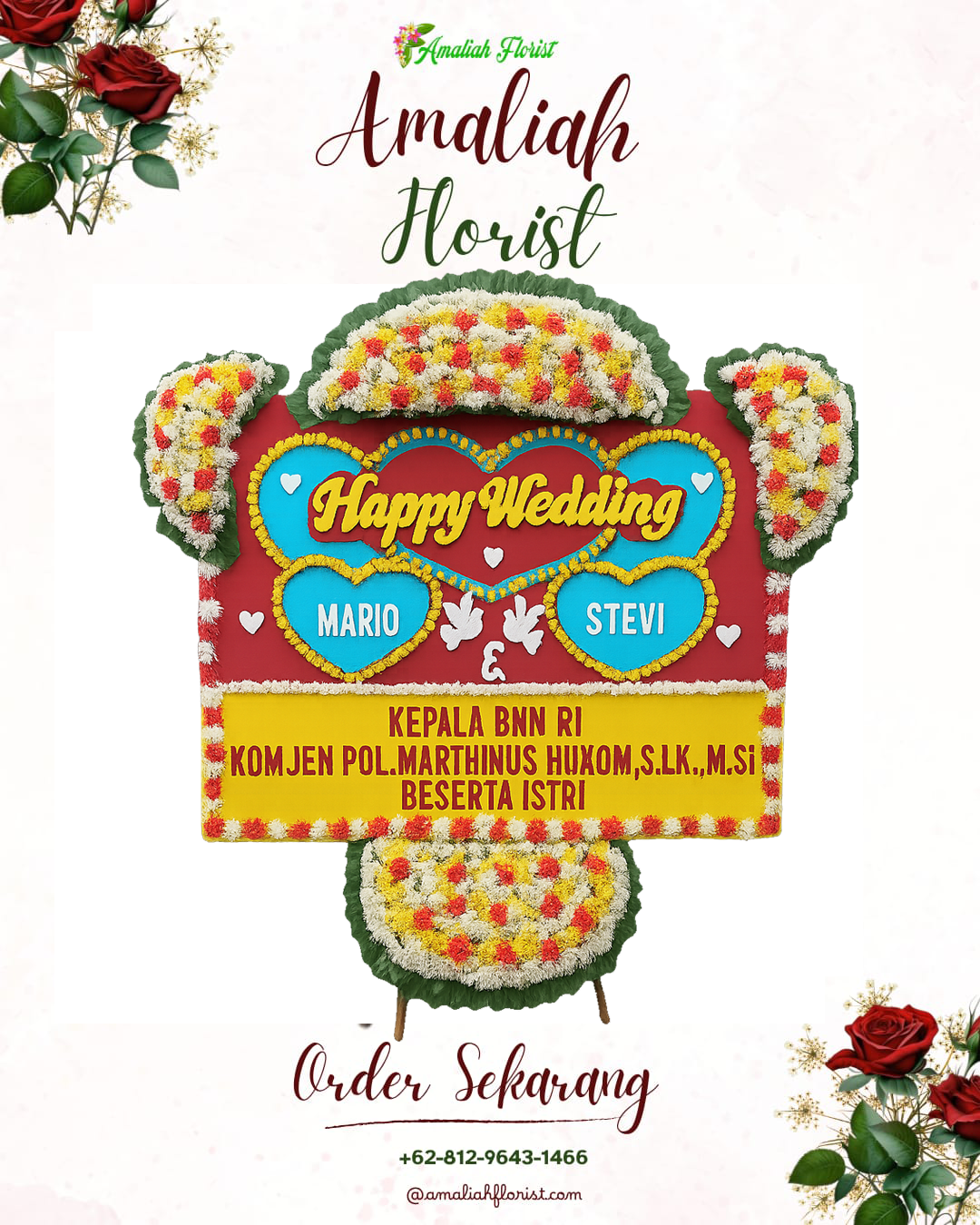 Papan Bunga Pernikahan Manggis